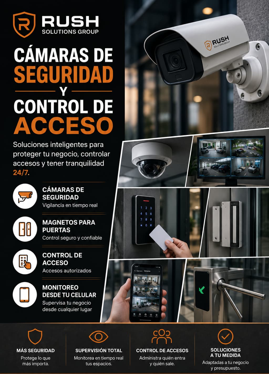 Cámaras de seguridad y control de acceso
