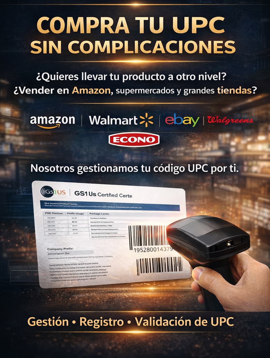 Registro y Gestión de Código UPC | Rush Solutions Group