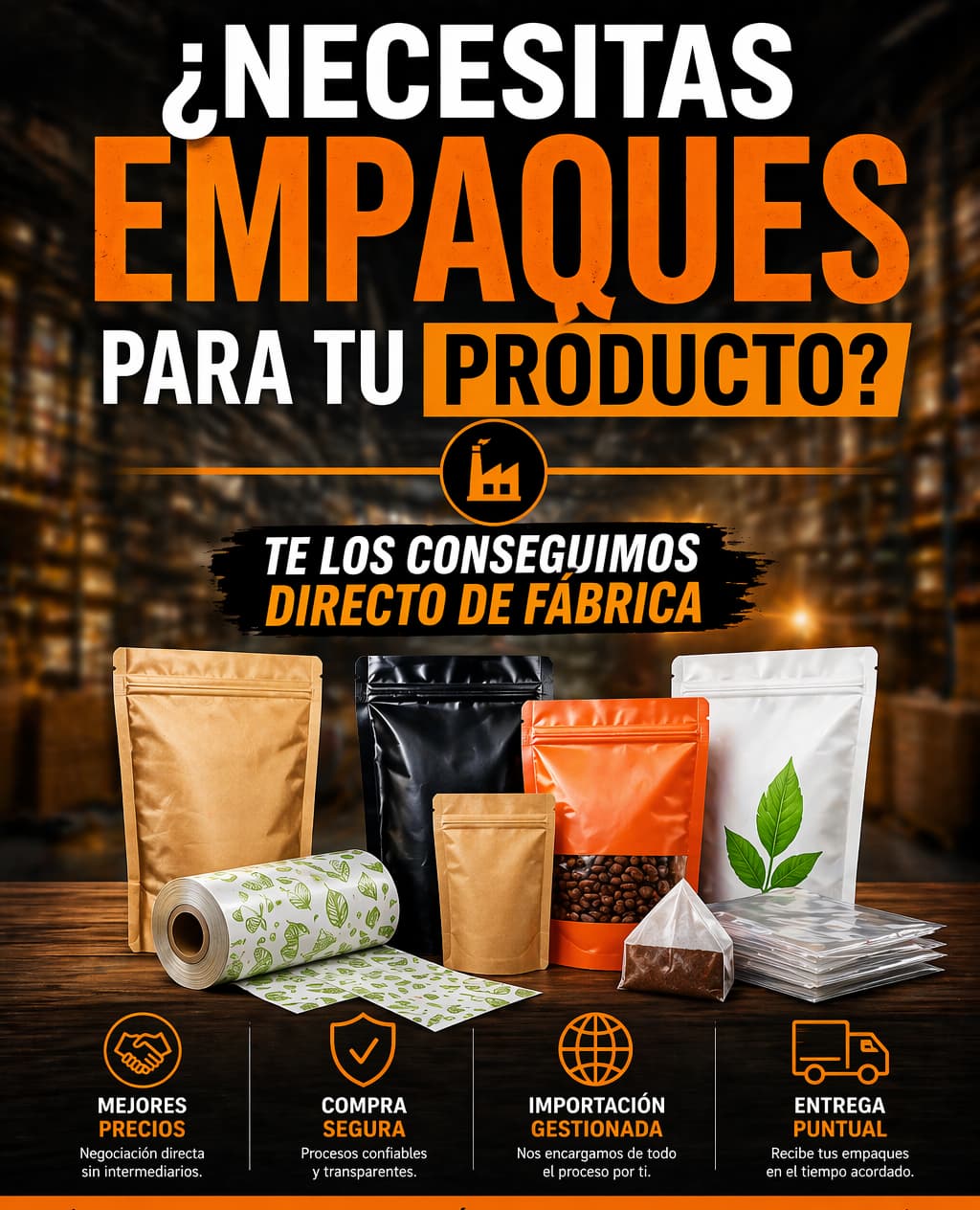Venta de empaques personalizados y bolsas para productos