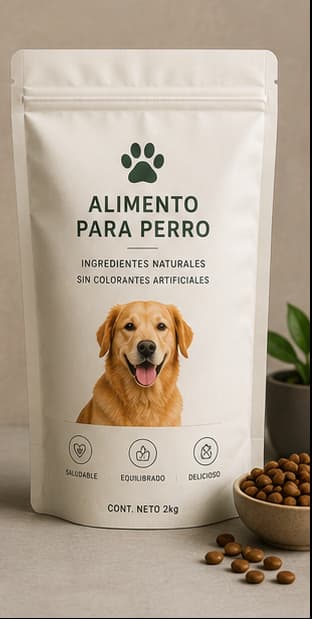 Bolsa para alimento de perro con empaque comercial personalizado